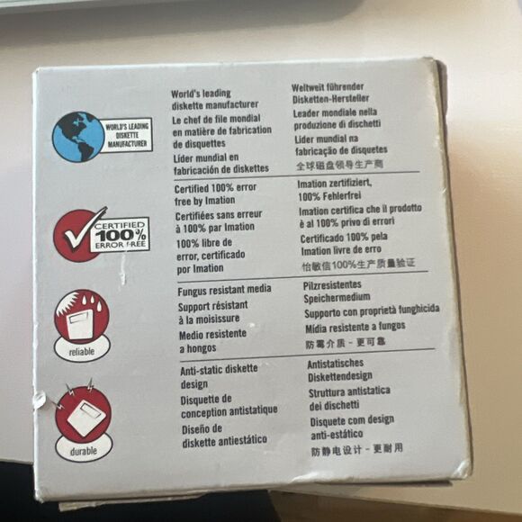 IMATION NEON DISKETTS MAC FORMATTED 2HD 1.40 MB * 10 PACK * 3.5 FLOPPY * NEW * - Picture 3 of 6